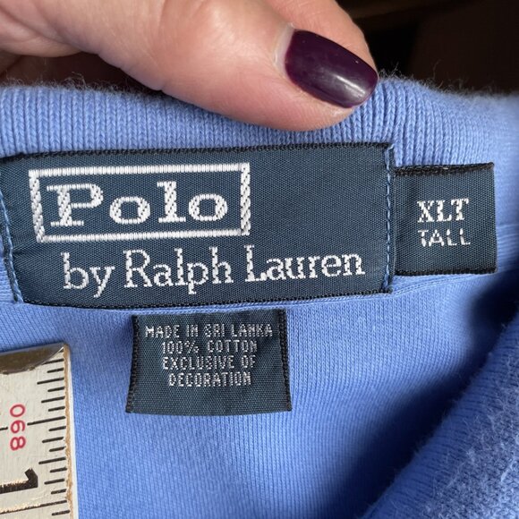 Polo Ralph Lauren Polo Shirt Mens 2XL Tall Blue Short Sleeve Pony Golf Preppy - Picture 6 of 6